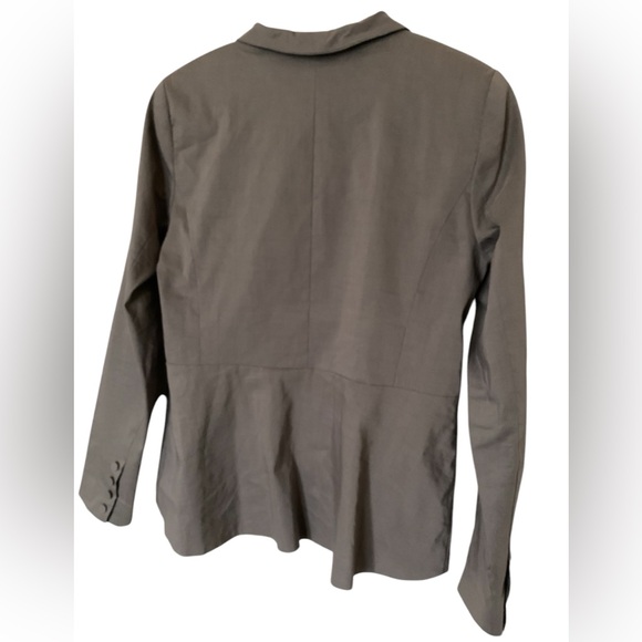 Eileen Fisher jacket S ramie gloss stone zip buttoned sleeves EUC classic - Picture 2 of 7